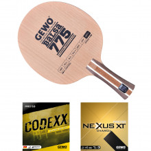 GEWO Schläger: Holz Balsa Carbon 775 mit Codexx Pro53 SupSel + N